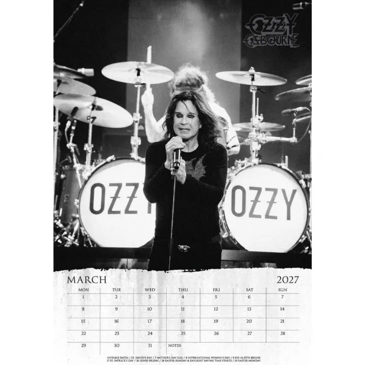 Ozzy Osbourne A3 календар 2027 – снимка 2