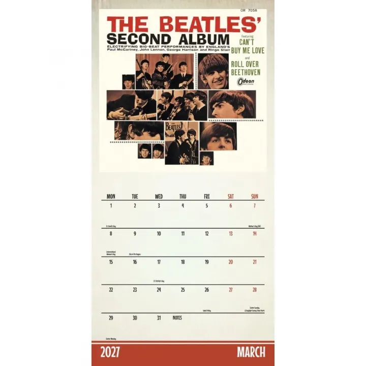 The Beatles стенен календар 2027 – снимка 2
