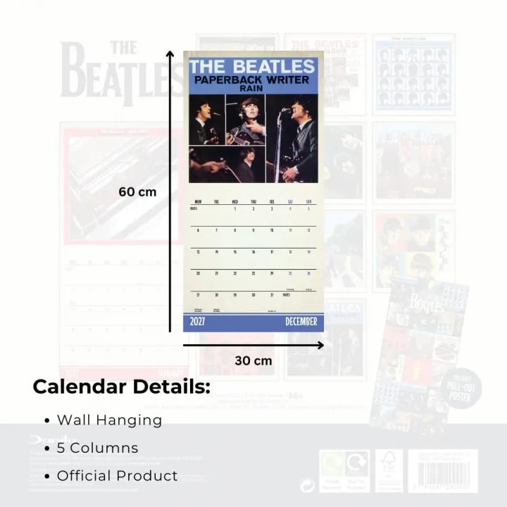 The Beatles стенен календар 2027 – снимка 4