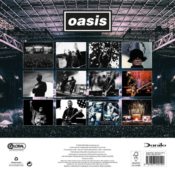 Oasis стенен календар 2027 – снимка 3