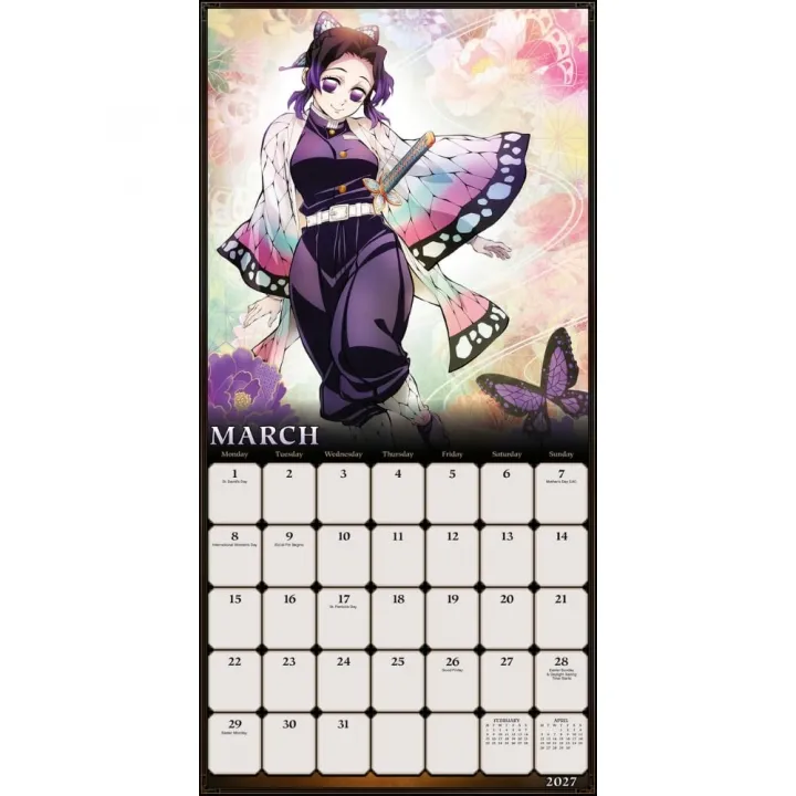Demon Slayer стенен календар 2027 – снимка 2
