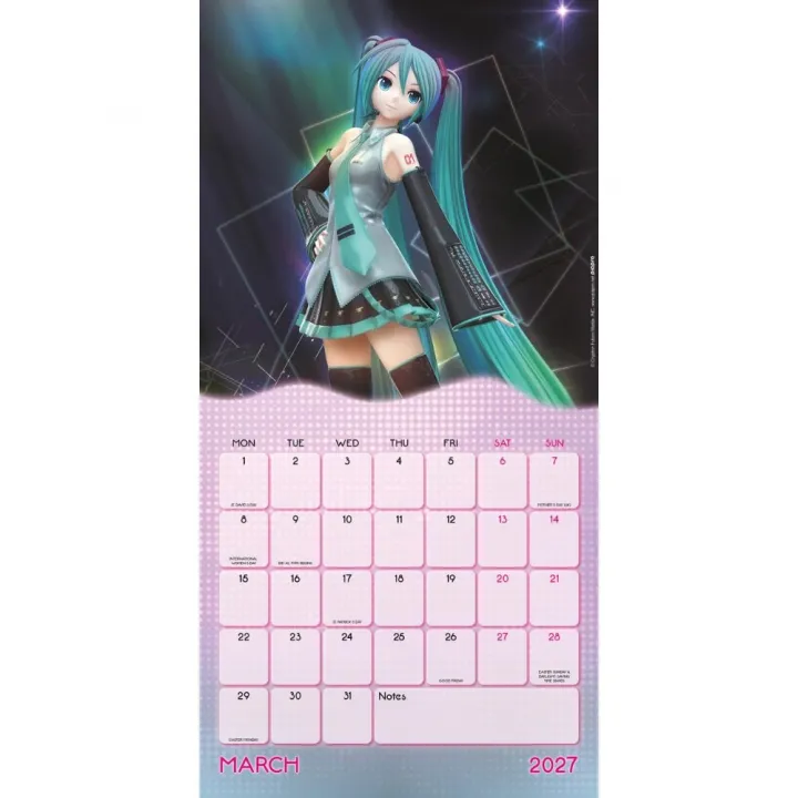 Hatsune Miku стенен календар 2027 – снимка 2
