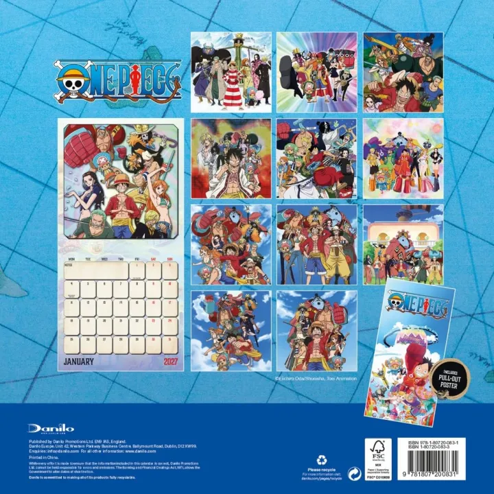 One Piece стенен календар 2027 – снимка 3