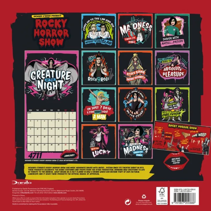 Rocky Horror Show стенен календар 2027 – снимка 3