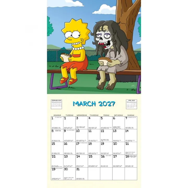 The Simpsons стенен календар 2027 – снимка 2