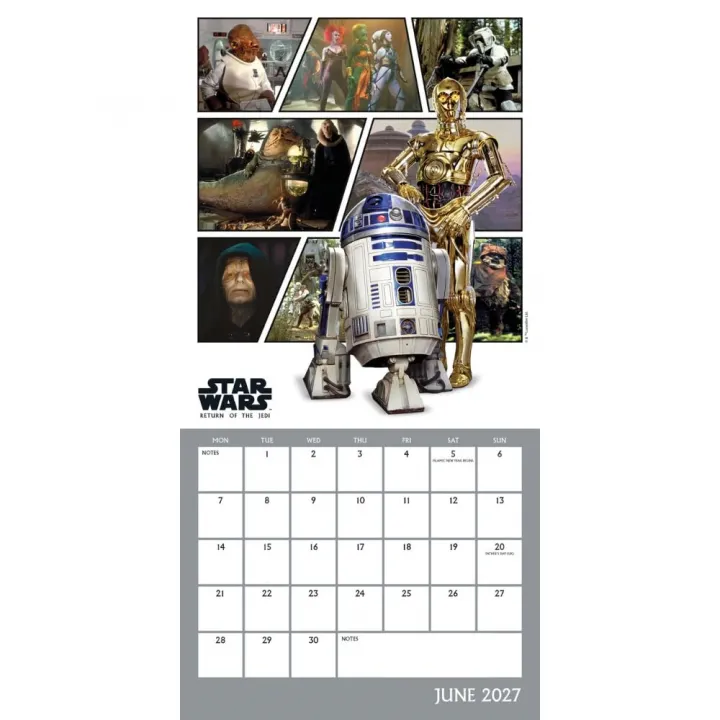 Star Wars стенен календар 2027 – снимка 2