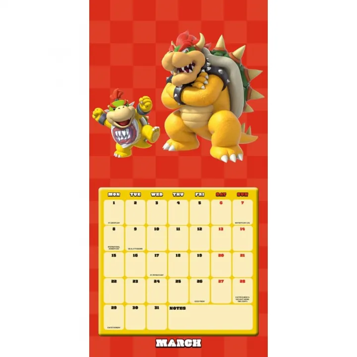 Super Mario стенен календар 2027 – снимка 2