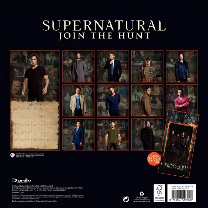 Supernatural стенен календар 2027 – снимка 3