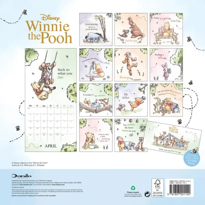 Winnie The Pooh стенен календар 2027 – снимка 3