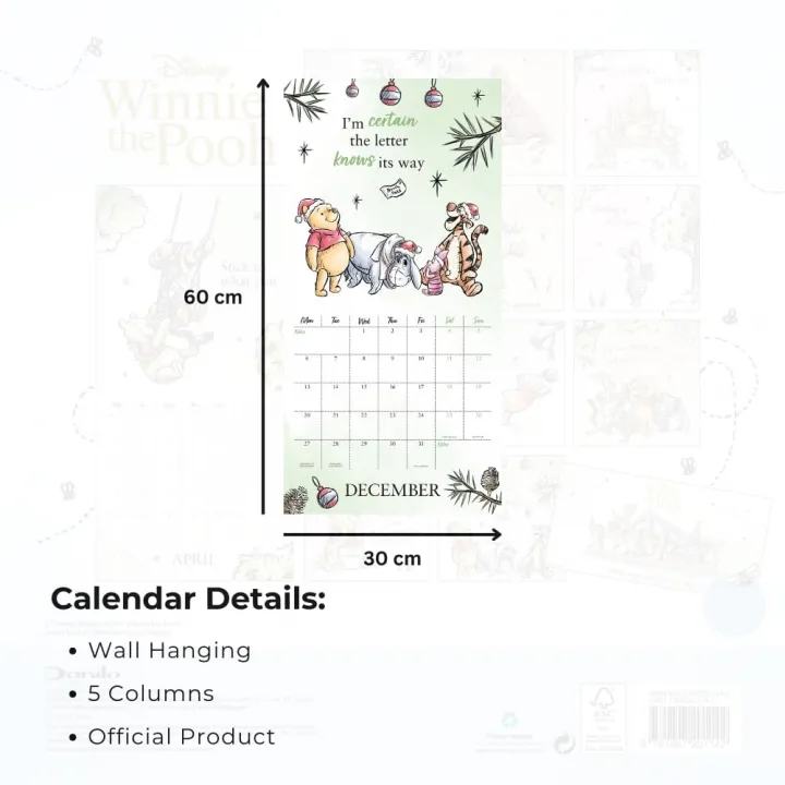 Winnie The Pooh стенен календар 2027 – снимка 4