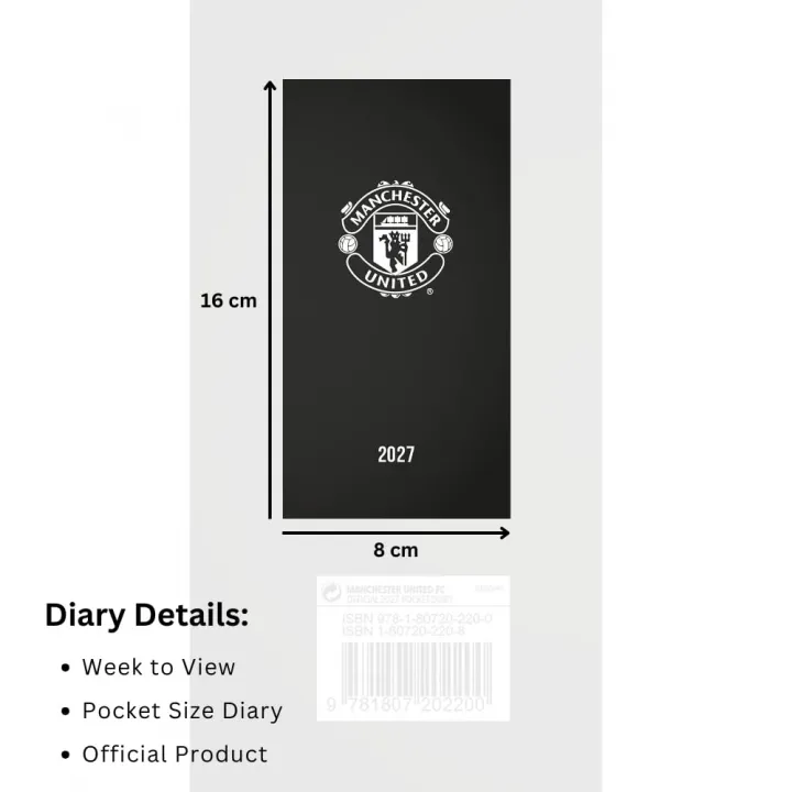 Manchester United FC Slim Diary 2027 – снимка 4