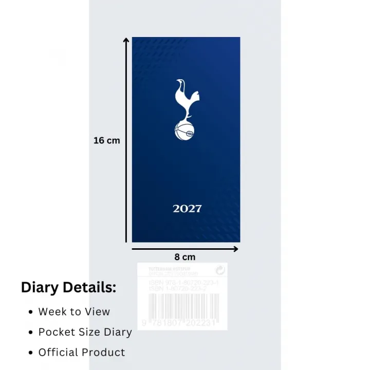 Tottenham Hotspur FC Slim Diary 2027 – снимка 4
