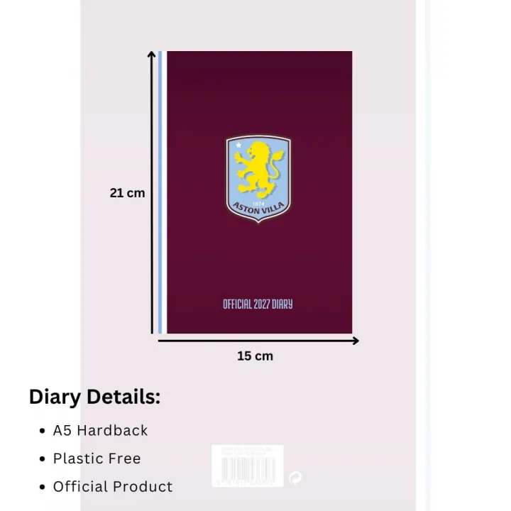 Aston Villa FC дневник органайзер 2027 – снимка 4