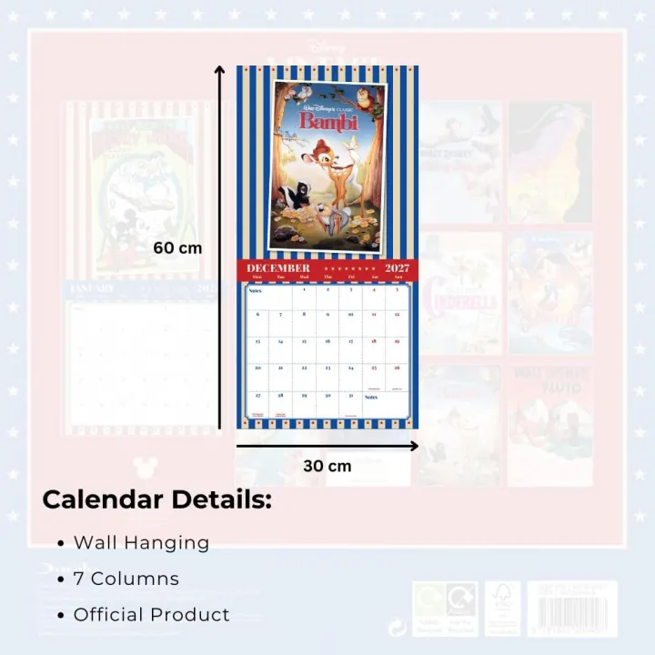 Disney Vintage Square Calendar 2027 – снимка 4