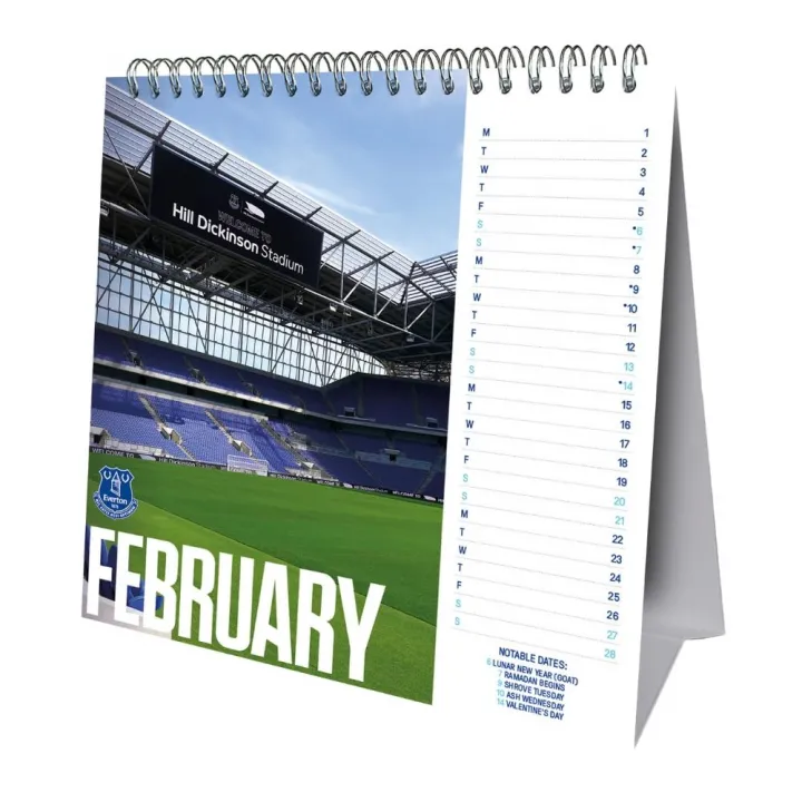 Everton FC Desktop Calendar 2027 – снимка 2