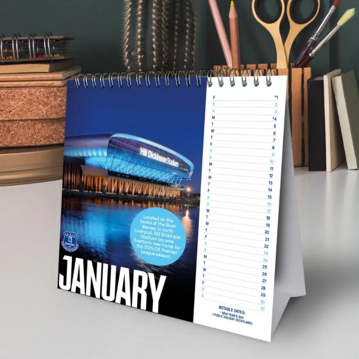 Everton FC Desktop Calendar 2027 – снимка 5