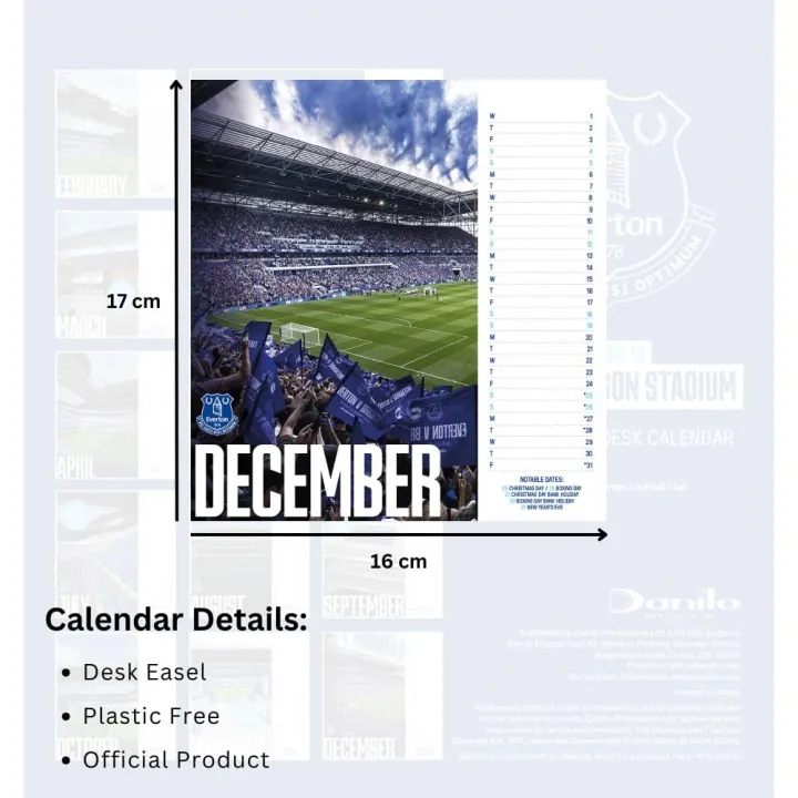 Everton FC Desktop Calendar 2027 – снимка 6