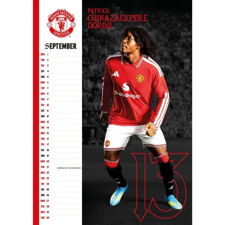 Manchester United FC A3 Calendar 2027 – снимка 2