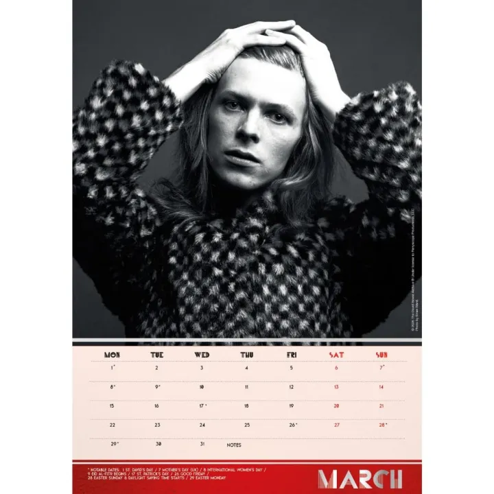 David Bowie A3 Calendar 2027 – снимка 2