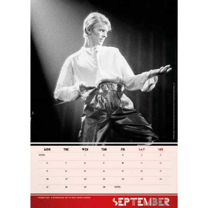 David Bowie A3 Calendar 2027 – снимка 3