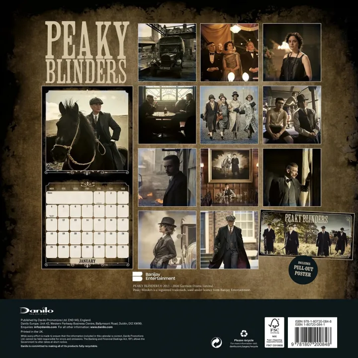 Peaky Blinders Square Calendar 2027 – снимка 3